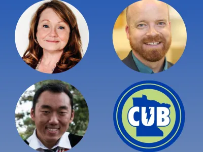 a photo of CUB's new board members: Ardis Black, Rob Davis, and Akia Vang