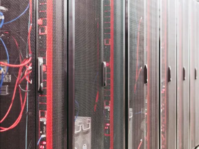 a photo of a data center