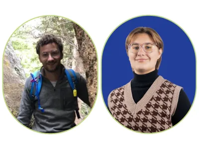 photos of CUB interns Connor Edrington and Ashley Sudeta