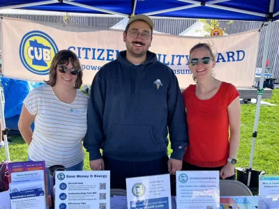 Carmen, Kevin, and Alexis at a CUB event