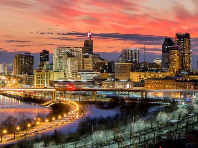 a photo of downtown St. Paul skyline
