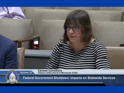 CUB's Outreach Director before the senate