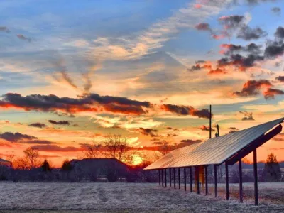 solar winter sunset