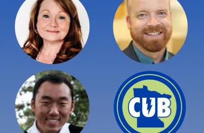 a photo of CUB's new board members: Ardis Black, Rob Davis, and Akia Vang