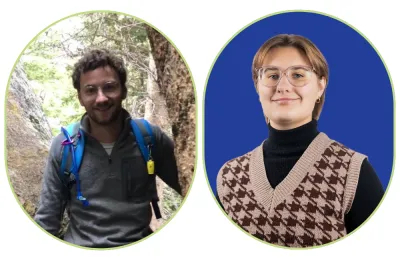 photos of CUB interns Connor Edrington and Ashley Sudeta