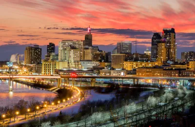 a photo of downtown St. Paul skyline