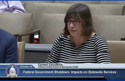 CUB's Outreach Director before the senate