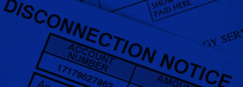 Disconnection notice paperwork.