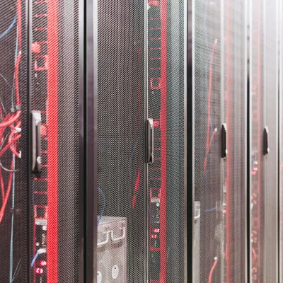 a photo of a data center