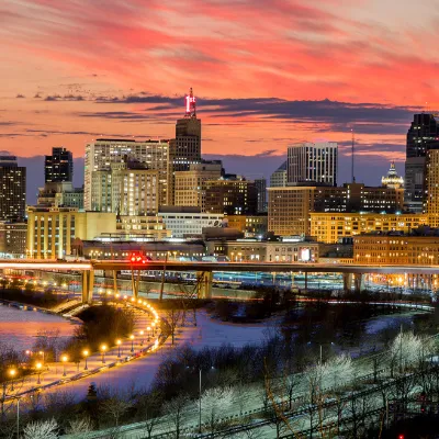 a photo of downtown St. Paul skyline