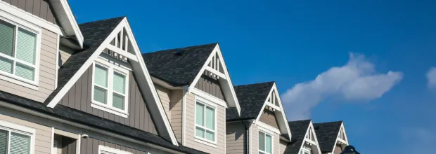 a row of townhouses