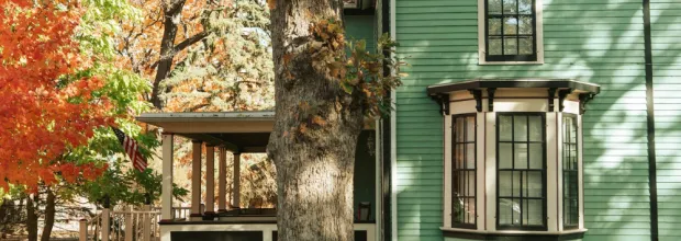 Minnesota home in the fall